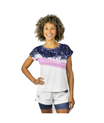 T T-shirt blanc pádel Cartri Bastet Femme