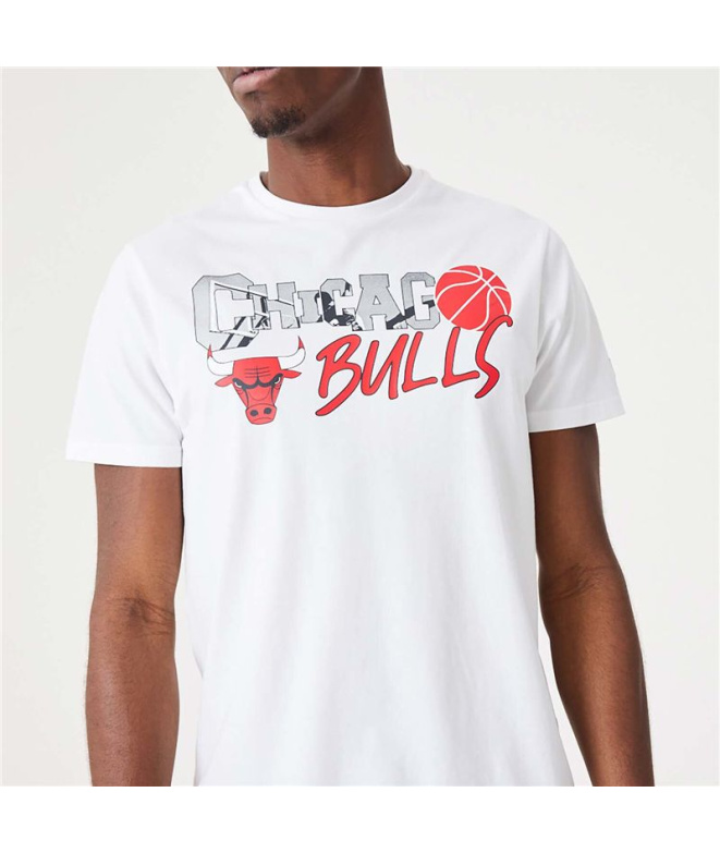 T-shirt blanc New Era NBA Chicago Bulls Homme