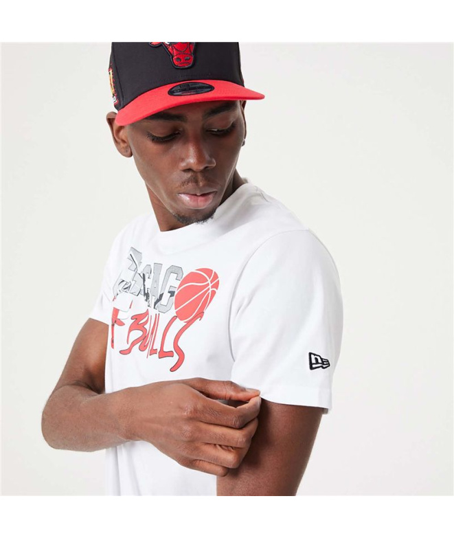 T-shirt blanc New Era NBA Chicago Bulls Homme