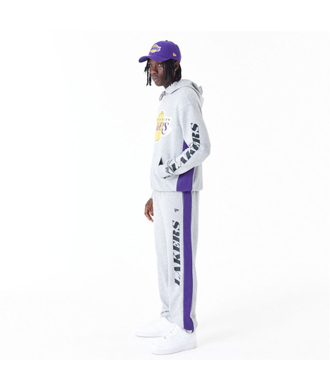 Sweat oversize New Era NBA Panel The Lakers, gris