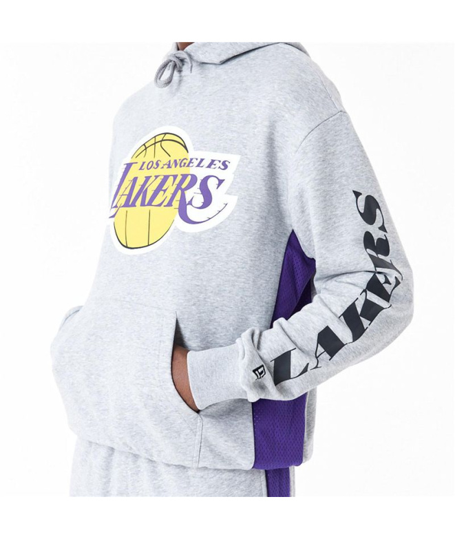 Sweat oversize New Era NBA Panel The Lakers, gris