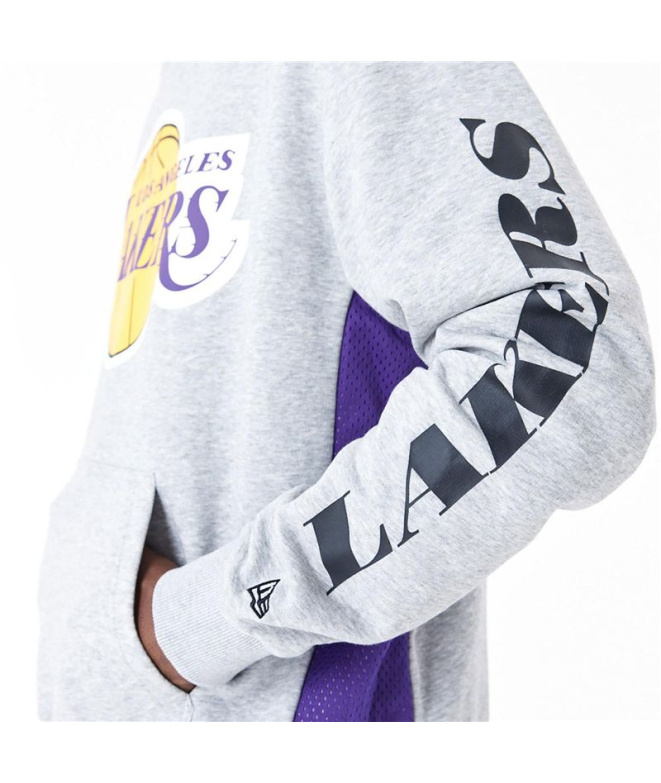 Sweat oversize New Era NBA Panel The Lakers, gris