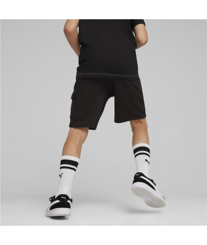 Pantalones Puma ESS Cargo Negro Infantil