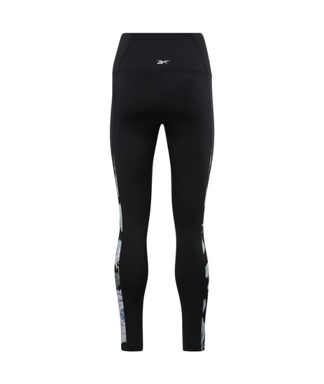 Collants Yoga Reebok à motif floral Femme noirs