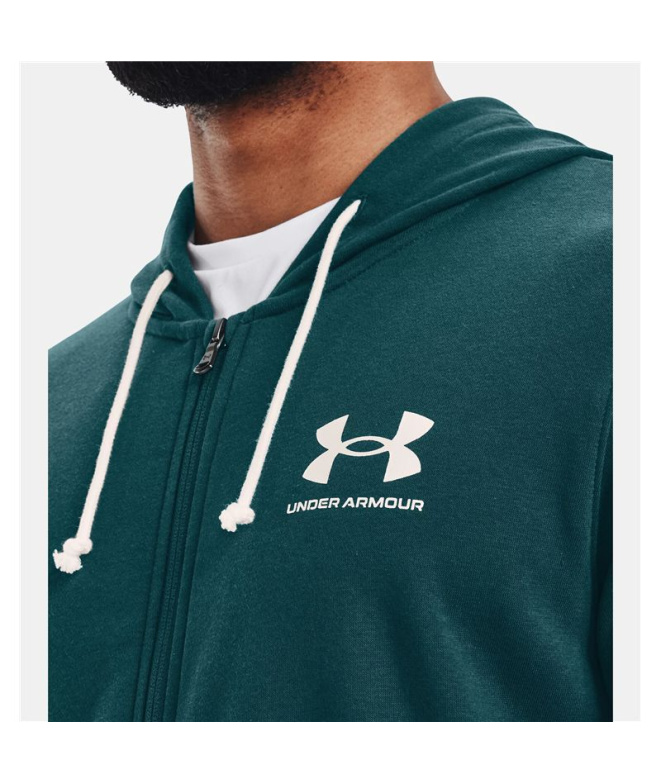 Chaqueta turquesa Under Armour Rival Terry Hombre