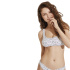 Haut bikini Ysabel à pois, brassière, bonnet B, blanc