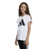 Camiseta adidas Jg Big Logo 160 Menina Branca/Preta