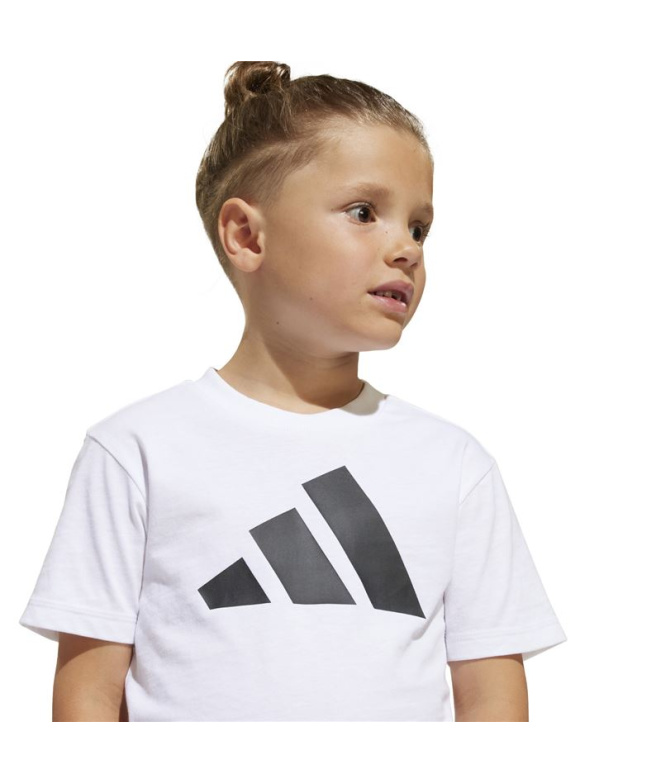 T-shirt Enfant adidas LK BL 160 blanc/noir