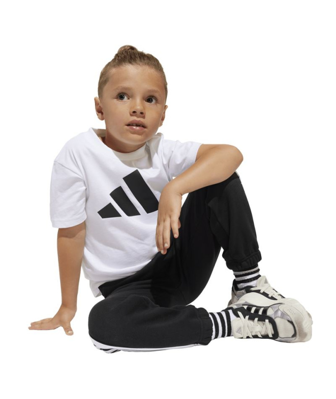 Camiseta Infantil adidas Lk Bl 160 branca/preta