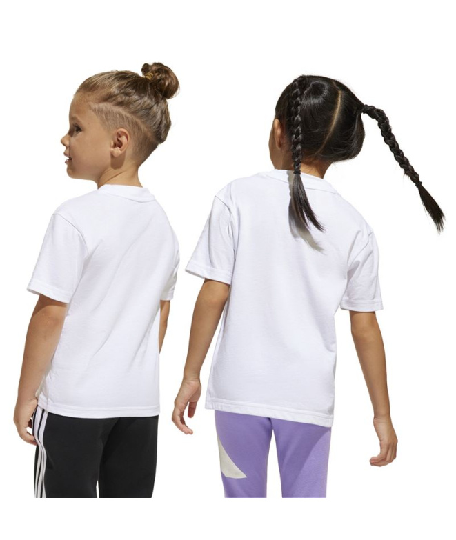 Camiseta Infantil adidas Lk Bl 160 branca/preta