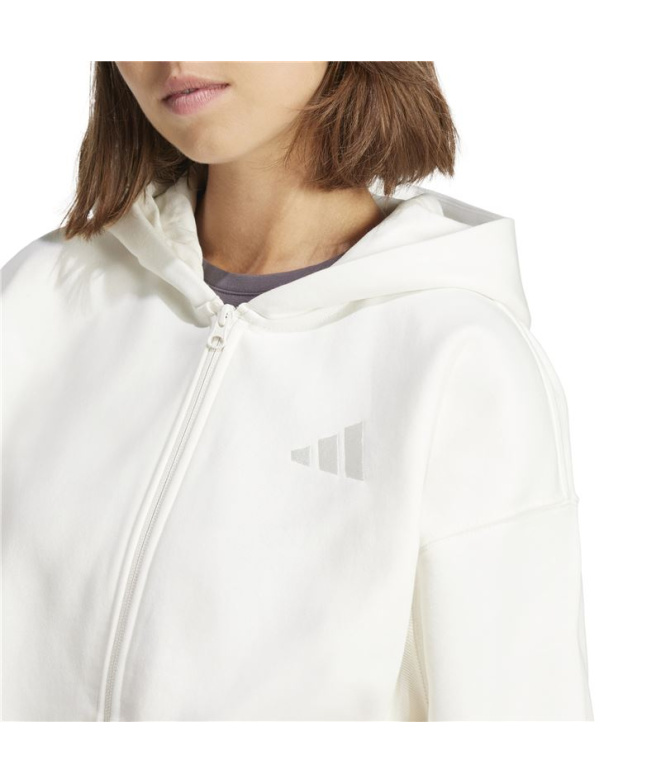 Moletom Mulher adidas All Season FZ HD branco