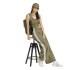 Pantalons tissé parachute adidas Essentials 3-Stripes Lifestyle Femme coloris olive strata/blanc