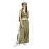 Pantalons tissé parachute adidas Essentials 3-Stripes Lifestyle Femme coloris olive strata/blanc