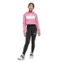 Survêtement adidas Jg 3 Stripes Tib Fl St pour Fille rose