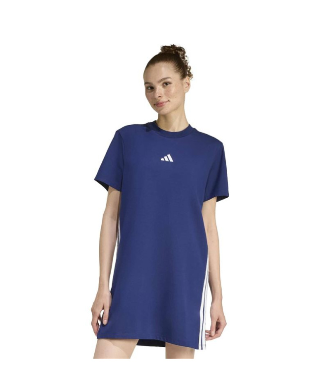 Vestido adidas 3 Bandas Dre Mujer Azul...