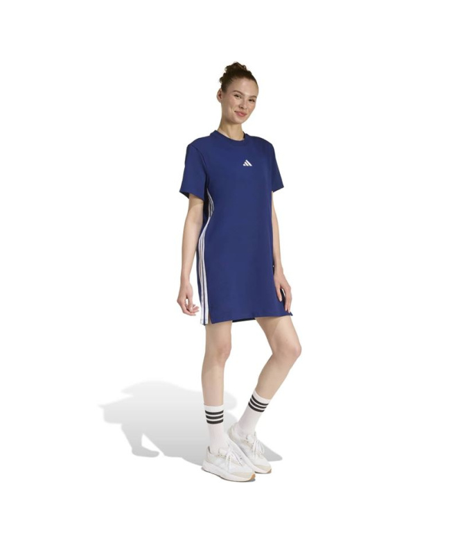 Vestido adidas 3 Bandas Dre Mujer Azul...