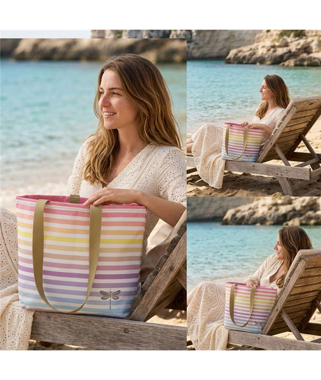 Bolsa de praia Secaneta 48X33X14 com estampa...