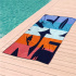 Toalha Praia e piscina Secaneta 100x170 em veludo jacquard. Surfar Rider multicolorida.