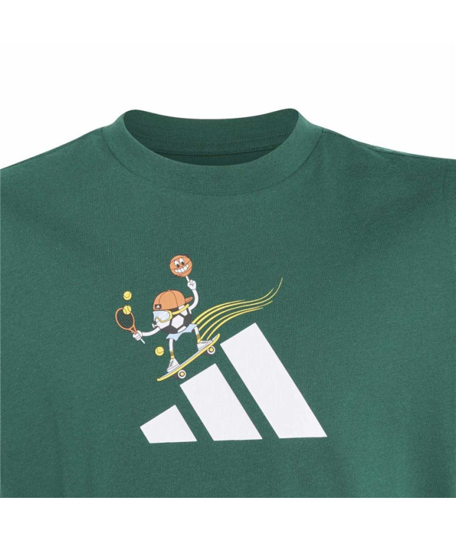 Camiseta verde adidas J Sport