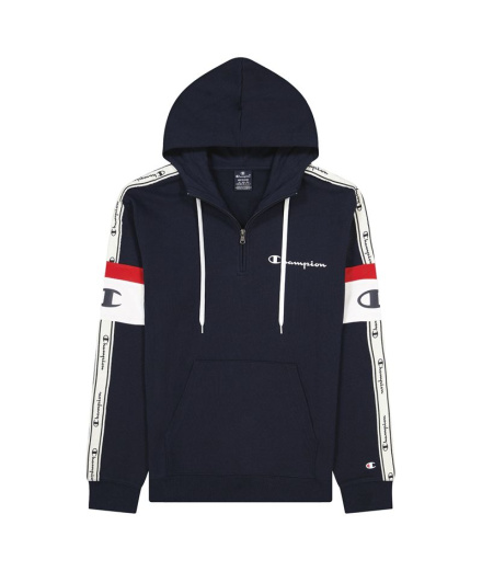 Sweat Champion à rayures sur les bras, taille M, bleu foncé