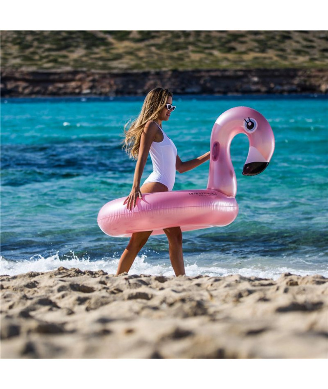 Bóia Swim Essentials Flamingo Rose Gold 95 cm