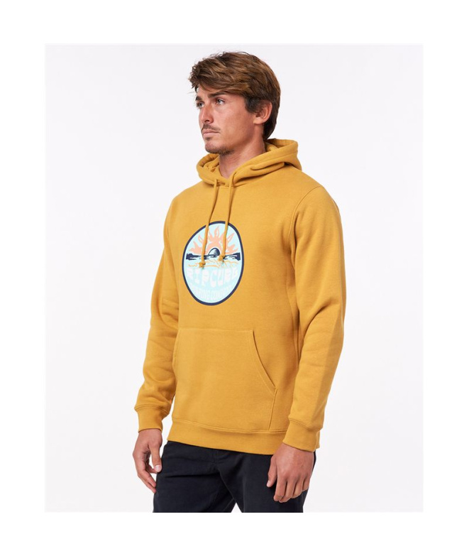 Sweat capuche jaune Homme Rip Curl Down The Line