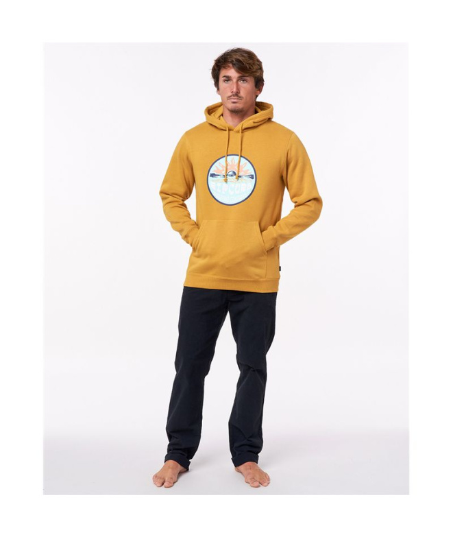 Sweat capuche jaune Homme Rip Curl Down The Line