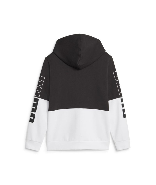 Veste Puma Power Colorblock Enfant noir et blanc