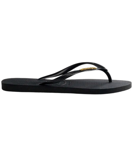 Chinelos Havaianas Slim Metálico Preto/Dourado