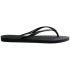 Tongs Havaianas Slim métallisées noires et dorées