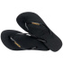Chinelos Havaianas Slim Metálico Preto/Dourado