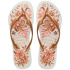 Havaianas Slim Organic Tongs pour Femme , blanc/or