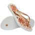 Havaianas Slim Organic Tongs pour Femme , blanc/or
