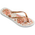 Havaianas Slim Organic Tongs pour Femme , blanc/or