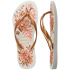 Havaianas Slim Organic Tongs pour Femme , blanc/or