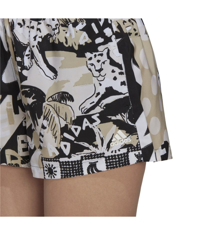 Pantalons courts adidas FARM Femme Noir