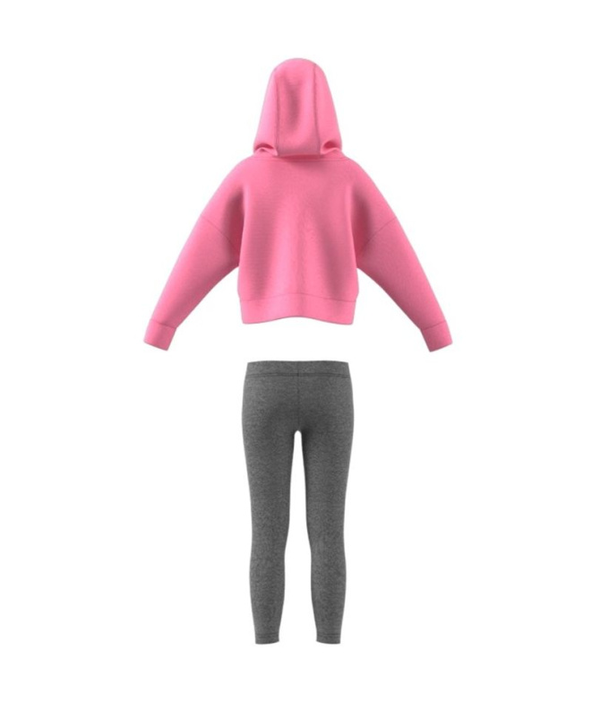 Conjunto adidas Fleece Niña Pink