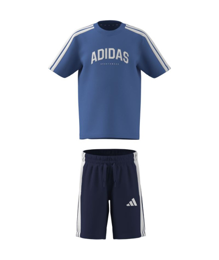Conjunto adidas Lk Colleg Set Infantil Azul