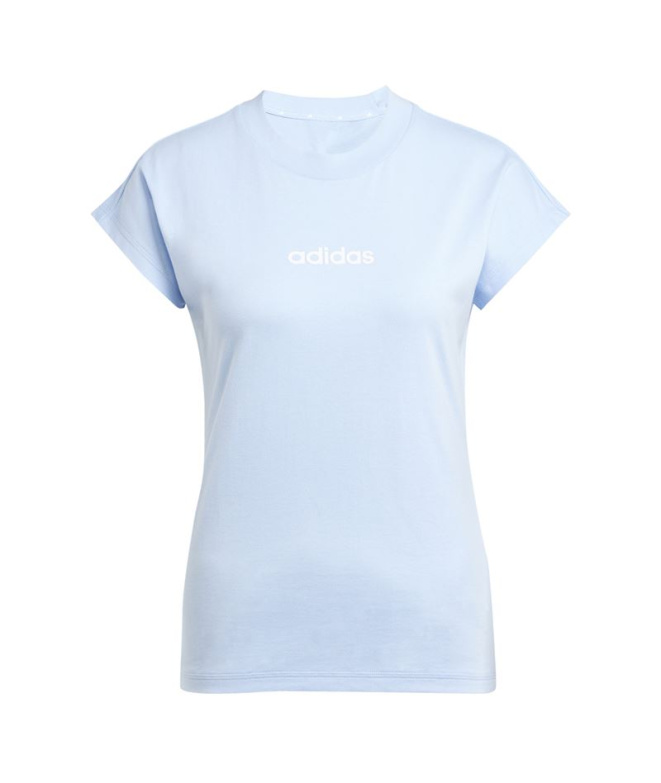 T-shirt Femme adidas Linear Sj bleu/blanc