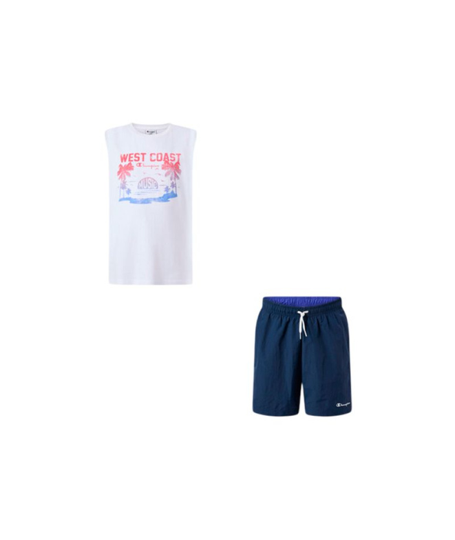Conjunto branco Champion Menino