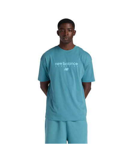 T-shirt Homme New Balance Linear Graphic bleu