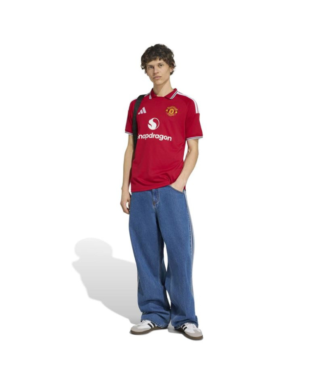Camiseta Futebol vermelha adidas Manchester...