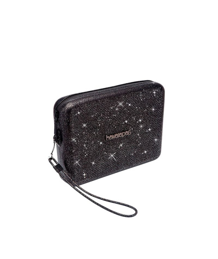 Bolsa preta com glitter Havaianas Mini Plus