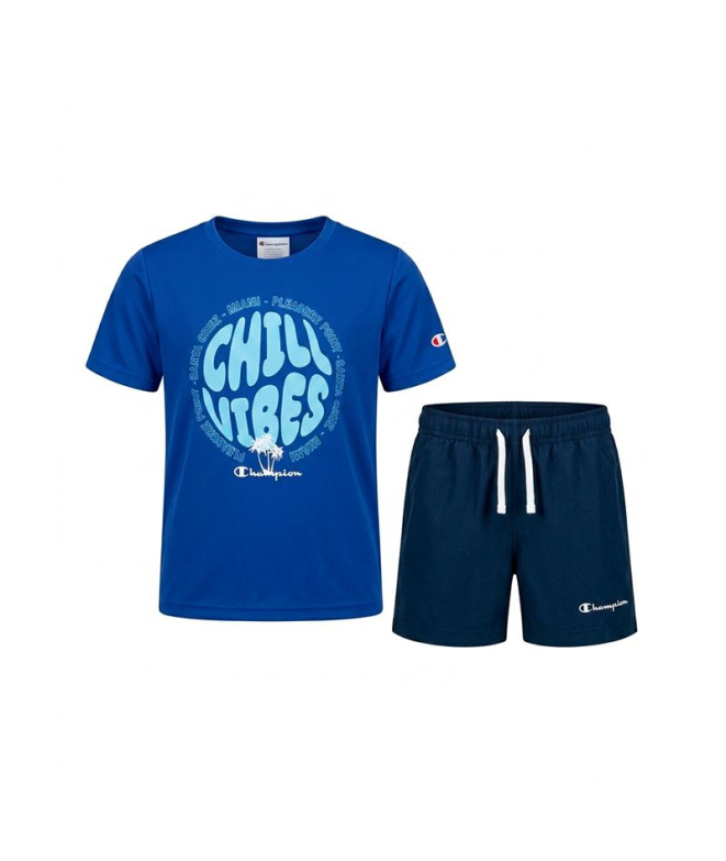 Conjunto Azul Champion Menino