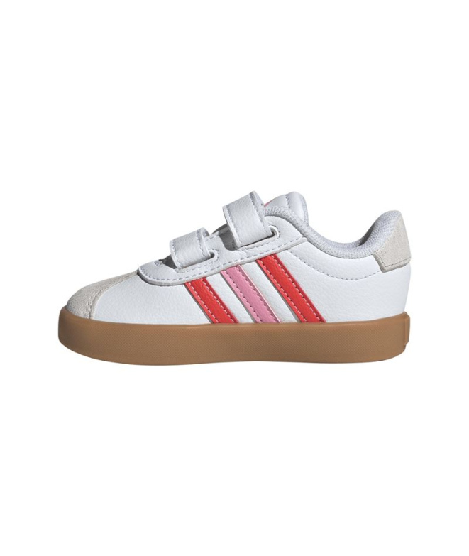 Chaussures blanches adidas VL Court 3.0 CF Enfant