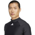 Camiseta de Natación adidas Ls Rashgd Hombre Negro/Blanco