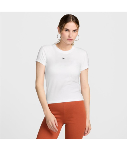 Camiseta Nike Sportswear Chill Knit Mujer Blanco
