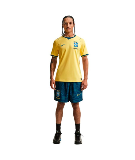 Camiseta Futebol Homem Amarela Nike Brasil CBF DF Stad Hm