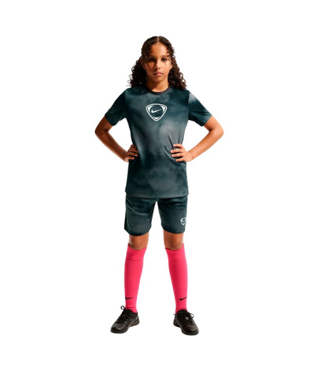 Camiseta de Fútbol Nike Df Acd+ Ss Gx Aop Infantil Negro