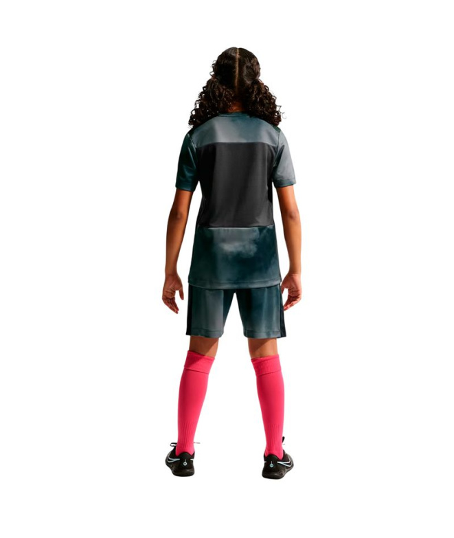 Calça Futebol Nike DF GX AOP Infantil pretos.
